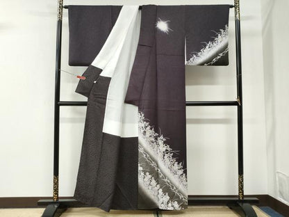 平和屋着物●訪問着　草花文　暈し染め　正絹　逸品　CABI3545yc
