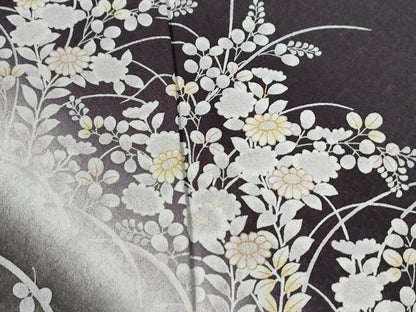 平和屋着物●訪問着　草花文　暈し染め　正絹　逸品　CABI3545yc
