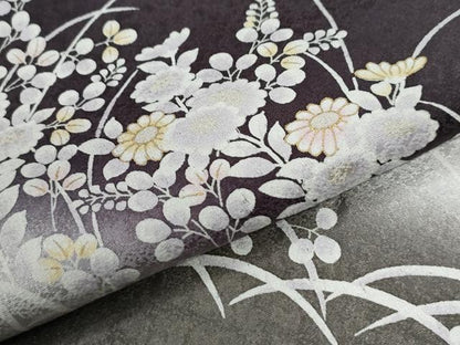 平和屋着物●訪問着　草花文　暈し染め　正絹　逸品　CABI3545yc