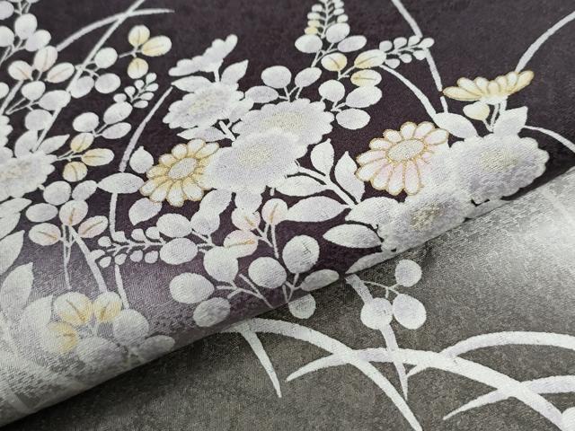 平和屋着物●訪問着　草花文　暈し染め　正絹　逸品　CABI3545yc