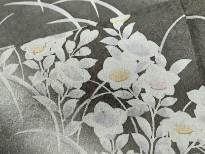平和屋着物●訪問着　草花文　暈し染め　正絹　逸品　CABI3545yc