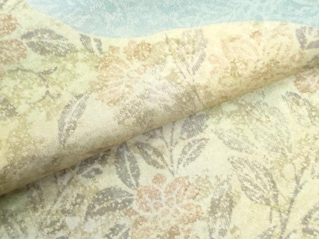 平和屋着物●伝統工芸士　更清　訪問着　駒刺繍　花唐草文　暈し染め　金彩　正絹　逸品　CABI3554yc