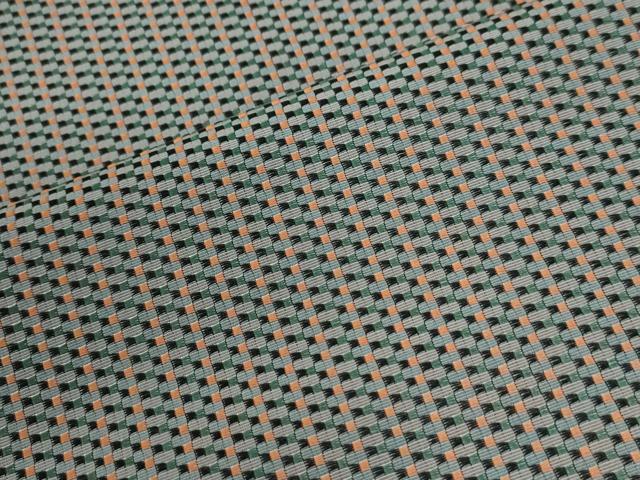 平和屋着物●上質なお召　メガネ織　霞文　ロング丈　正絹　逸品　未使用　CABI3563yc