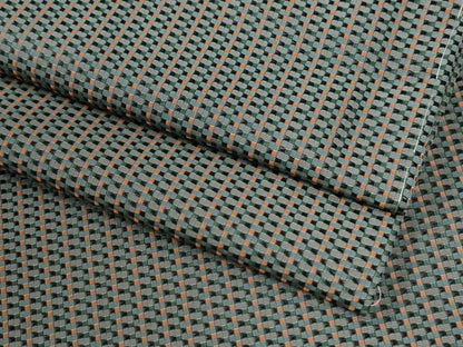 平和屋着物●上質なお召　メガネ織　霞文　ロング丈　正絹　逸品　未使用　CABI3563yc