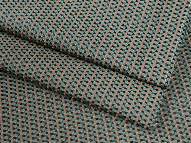 平和屋着物●上質なお召　メガネ織　霞文　ロング丈　正絹　逸品　未使用　CABI3563yc