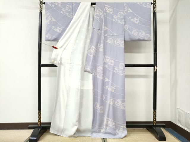 平和屋着物●上質な小紋　草花丸文　やまと金ラベル　正絹　逸品　CABI3564yc