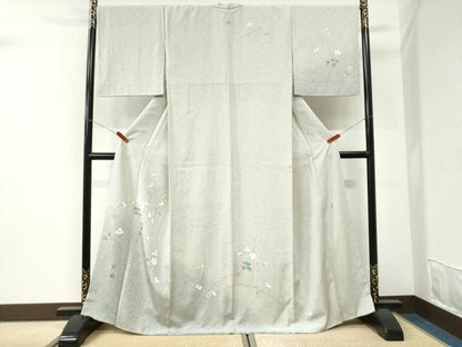 平和屋着物●訪問着　友禅　作家物　枝花文　正絹　逸品　CABI3567yc