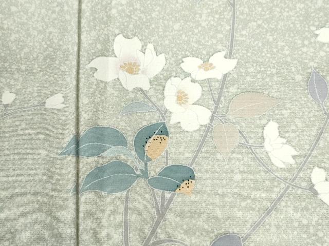 平和屋着物●訪問着　友禅　作家物　枝花文　正絹　逸品　CABI3567yc