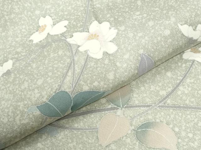 平和屋着物●訪問着　友禅　作家物　枝花文　正絹　逸品　CABI3567yc