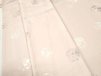 平和屋着物●上質な小紋　地紋起こし　草花丸文　正絹　逸品　CABI3573yc