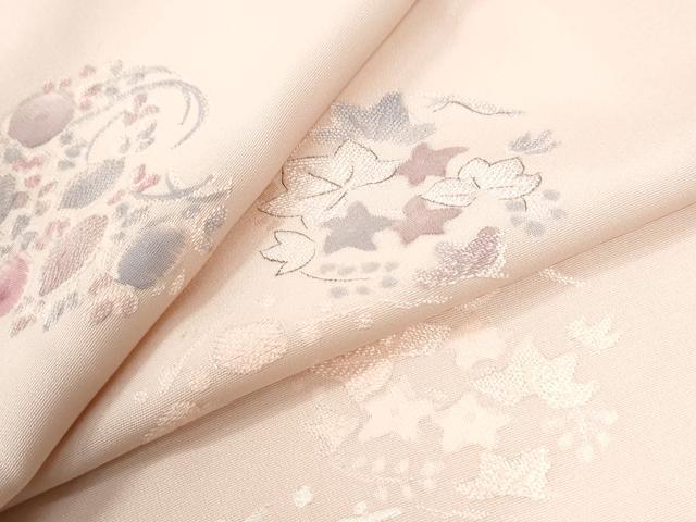平和屋着物●上質な小紋　地紋起こし　草花丸文　正絹　逸品　CABI3573yc