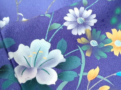 平和屋着物●訪問着　牡丹花文　暈し染め　金彩　正絹　逸品　CABI3574yc
