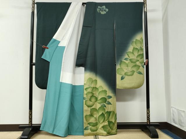 平和屋着物●豪華振袖　牡丹　暈し染め　正絹　逸品　CABI3576yc