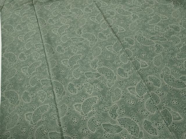 平和屋着物●江戸小紋　地紙花唐草文　正絹　逸品　CABI3578yc
