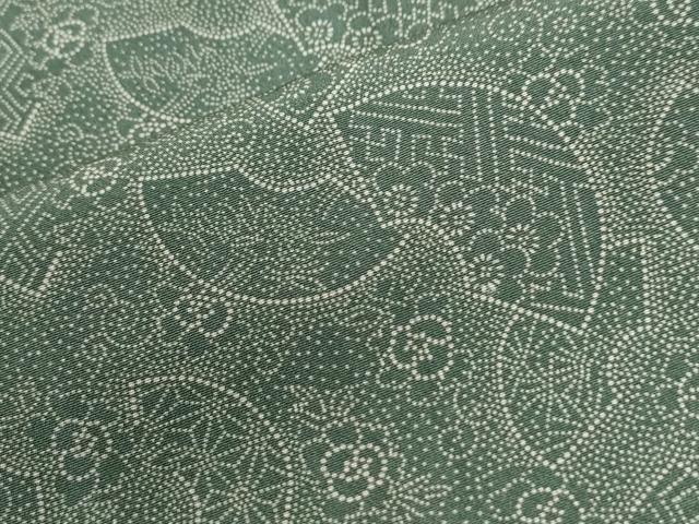 平和屋着物●江戸小紋　地紙花唐草文　正絹　逸品　CABI3578yc