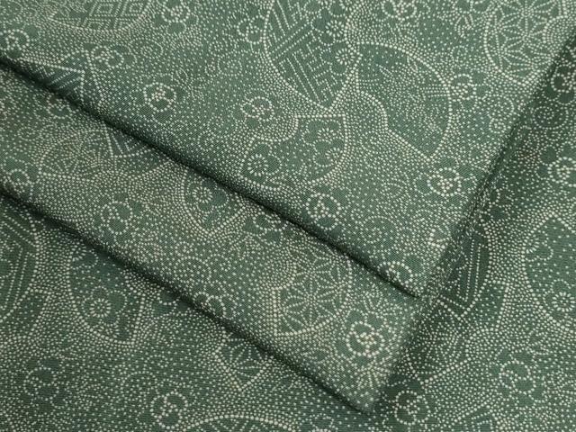 平和屋着物●江戸小紋　地紙花唐草文　正絹　逸品　CABI3578yc