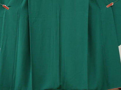 平和屋着物●豪華振袖　色無地　萌葱色　正絹　逸品　CABI3582yc