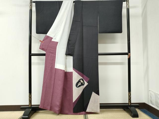 平和屋着物●色留訪問着　福井祐月　刺繍　兎　暈し染め　銀糸　正絹　逸品　CABI3583yc