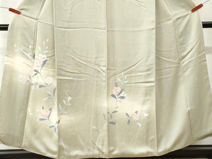 平和屋着物●訪問着　友禅　作家物　枝花文　暈し染め　正絹　逸品　CABI3587yc