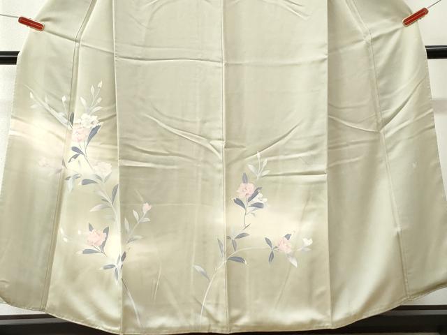 平和屋着物●訪問着　友禅　作家物　枝花文　暈し染め　正絹　逸品　CABI3587yc