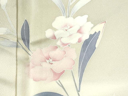 平和屋着物●訪問着　友禅　作家物　枝花文　暈し染め　正絹　逸品　CABI3587yc