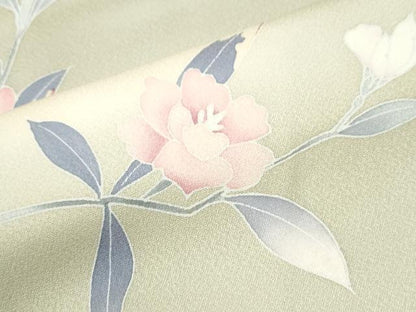平和屋着物●訪問着　友禅　作家物　枝花文　暈し染め　正絹　逸品　CABI3587yc