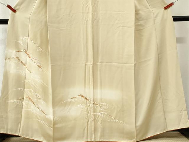 平和屋着物●銀座きしや　訪問着　立波花文　暈し染め　金彩　正絹　逸品　CABI3588yc