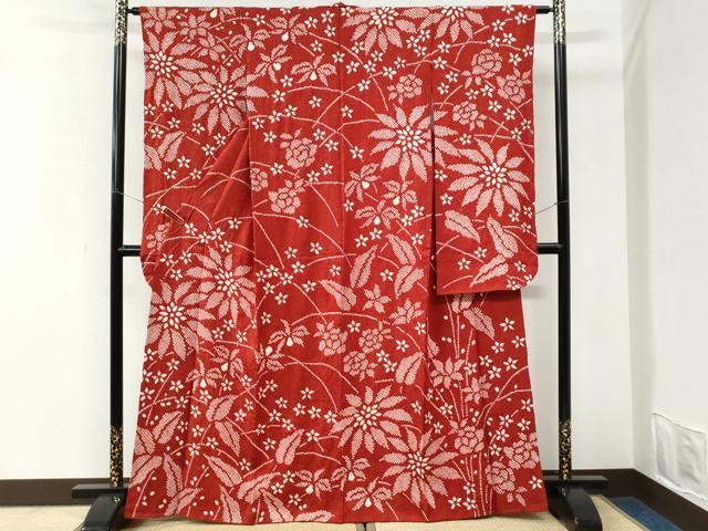 平和屋着物●豪華振袖　総絞り　草花文　正絹　逸品　CABI3593yc