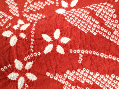 平和屋着物●豪華振袖　総絞り　草花文　正絹　逸品　CABI3593yc