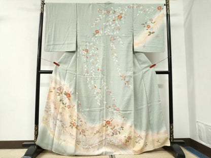 平和屋着物●訪問着　辻が花　暈し染め　金彩　正絹　逸品　CABI3596yc