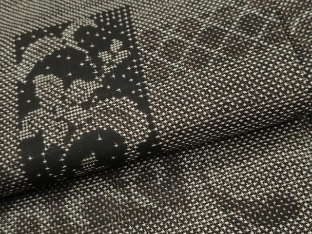 平和屋着物●本場大島紬　7マルキ　色紙花唐草文　正絹　逸品　CABI3597yc