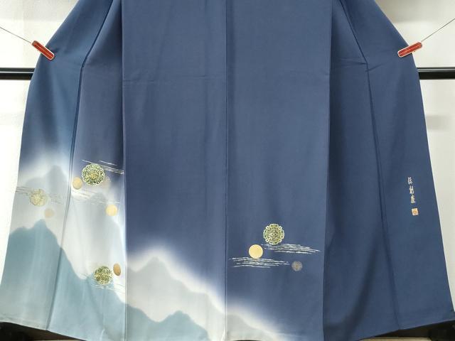 平和屋着物●訪問着　螺鈿　伝創座　霞遠山花唐草文　暈し染め　金銀彩　正絹　逸品　CABI3598yc