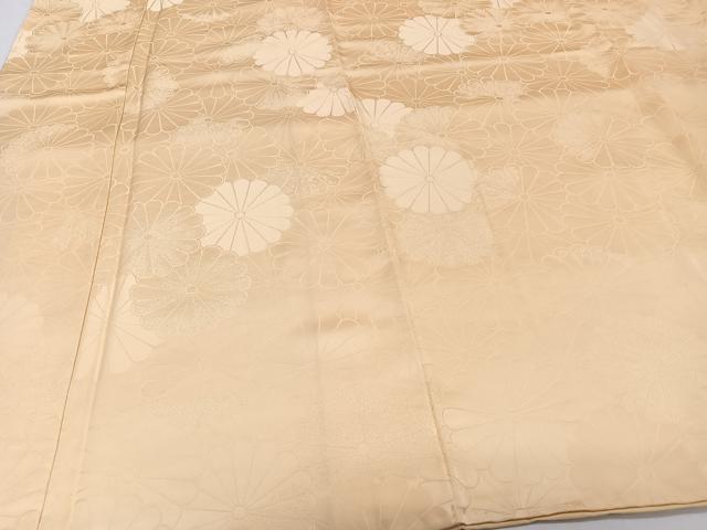 平和屋着物■上質な色無地　菊地紋　丁子色　正絹　逸品　未使用　CABI3601xi