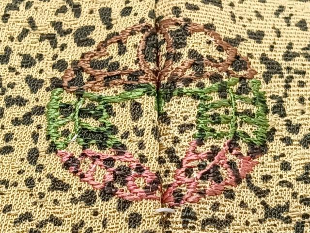 平和屋着物■訪問着　手描き　草花文　たたき染め　正絹　逸品　CABI3607xi