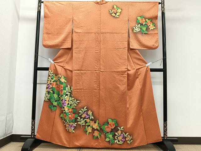平和屋着物■訪問着　草花文　暈し染め　正絹　逸品　CABI3609xi