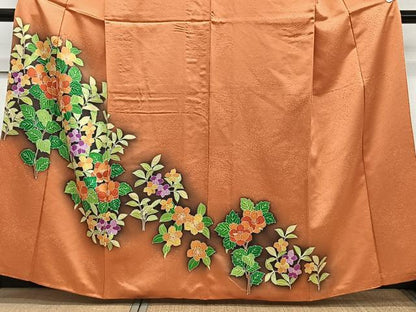 平和屋着物■訪問着　草花文　暈し染め　正絹　逸品　CABI3609xi