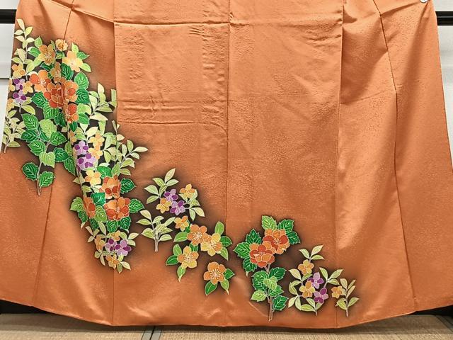 平和屋着物■訪問着　草花文　暈し染め　正絹　逸品　CABI3609xi