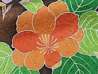 平和屋着物■訪問着　草花文　暈し染め　正絹　逸品　CABI3609xi
