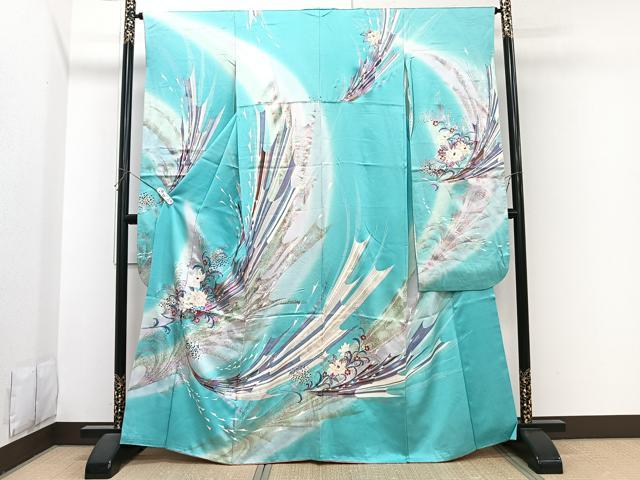 平和屋着物■豪華振袖　飛鶴花文　正絹　逸品　CABI3617xi