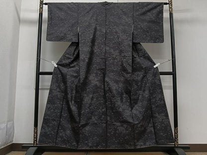 平和屋着物■本場大島紬　雲取り草花文　正絹　逸品　CABI3621xi