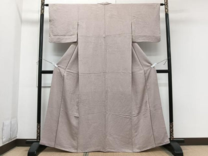 平和屋着物■上質な色無地　流水芝地紋　霞色　正絹　逸品　CABI3622xi
