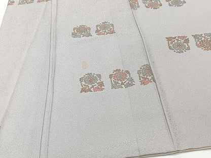 平和屋着物■上質な小紋　草花文　金彩　正絹　逸品　CABI3624xi