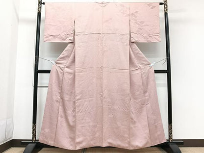 平和屋着物■上質な小紋　枝葉地紋　正絹　逸品　CABI3625xi