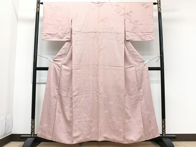 平和屋着物■上質な小紋　枝葉地紋　正絹　逸品　CABI3625xi
