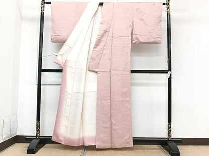 平和屋着物■上質な小紋　枝葉地紋　正絹　逸品　CABI3625xi