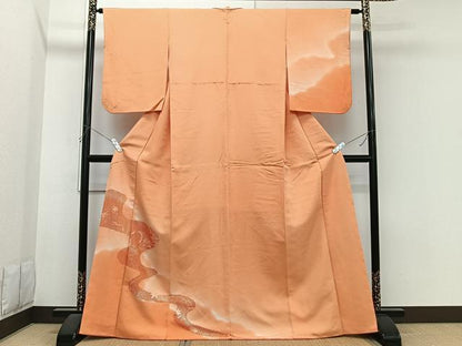 平和屋着物■訪問着　刺繍　流水草花文　正絹　逸品　CABI3626xi