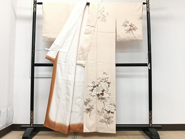 平和屋着物■訪問着　刺繍　草花文　金糸　高島屋扱い　正絹　逸品　CABI3627xi
