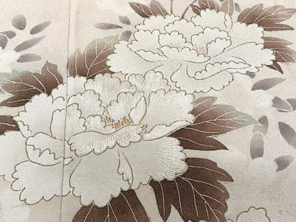 平和屋着物■訪問着　刺繍　草花文　金糸　高島屋扱い　正絹　逸品　CABI3627xi