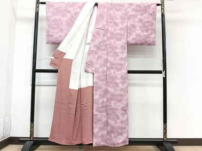 平和屋着物■上質な小紋　枝松地紋　暈し染め　正絹　逸品　CABI3628xi