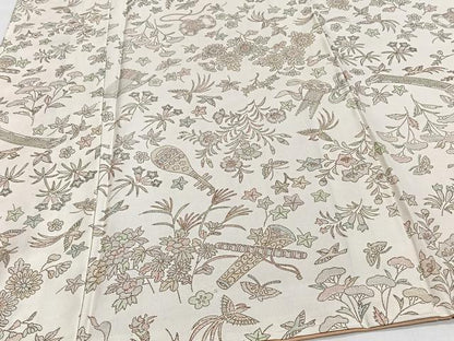 平和屋着物■本場染大島紬　楽器花鳥文　正絹　逸品　未使用　CABI3629xi